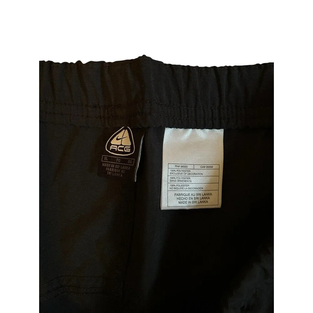 Nike ACG Shorts Mens XL Black Cargo Hiking Outdoor Belted Pocket Vintage